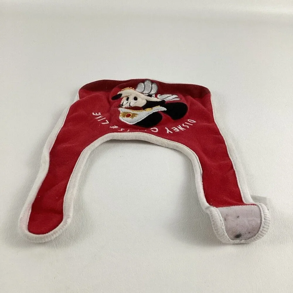 Disney Cruise Lines Baby Bib Sailor Minnie Mouse Snap Captain Red Drool Catcher